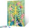 Anatomy Skeleton Paint by Numbers for Adults – Pink Flowers Bone DIY Acrylic Painting Kit on Canvas, Beginner-Friendly Paint by Number Art for Home Wall Décor, 16x2